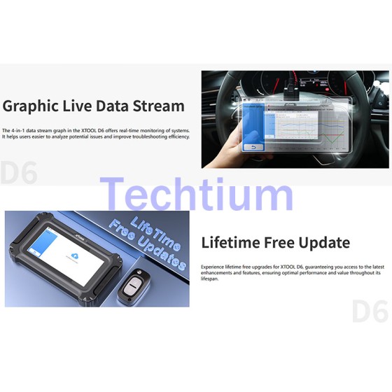XTOOL D6  Car Diagnostic Tools All System 15 Functions